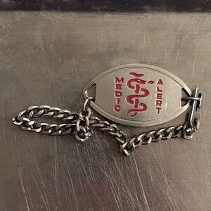Vintage Silver Medic Alert Bracelet
